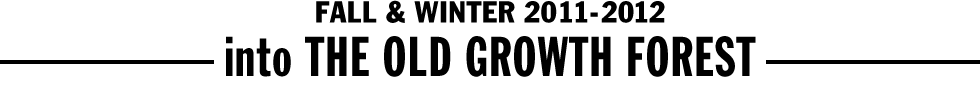 FALL & WINTER 2011-2012 - into THE OLD GROWTH FOREST